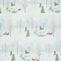 Winter Shimmer 2 - Scenic Deer Light Blue Pearlized Yardage Primary Image