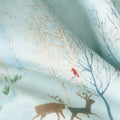 Winter Shimmer 2 - Scenic Deer Light Blue Pearlized Yardage Alternative View #1