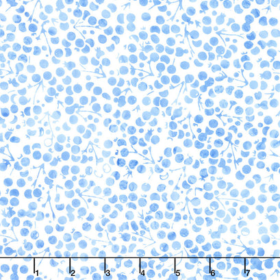 Winter Sky Batiks - Berries White Yardage