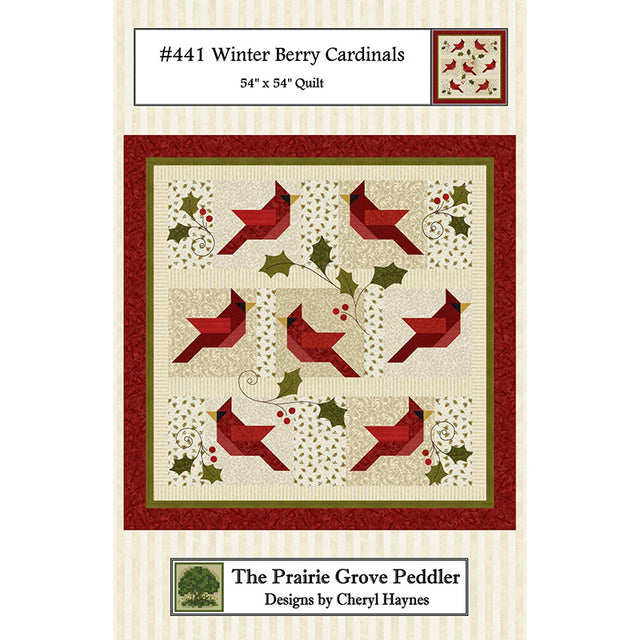 Winterberry Cardinals Pattern Primary Image