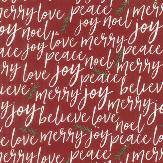 Winterberry - Text Red Yardage