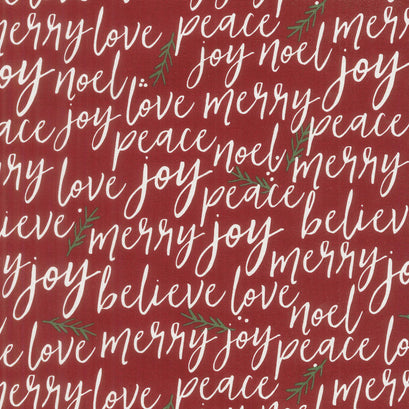 Winterberry - Text Red Yardage