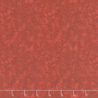 Winterberry - Winter Scroll Red Yardage