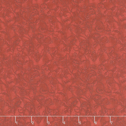 Winterberry - Winter Scroll Red Yardage
