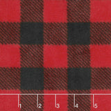 Winterfleece Prints Plaids and Checks - Buffalo Plaid B/Red Fleece Yardage