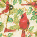 Winter's Grandeur 8 - Holiday Birds Leaves Metallic Yardage Alternative View #1