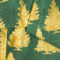 Winter's Grandeur 8 - Holiday Pine Trees Green Metallic Yardage