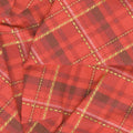 Winter's Grandeur 8 - Holiday Plaid Gold Red Metallic Yardage