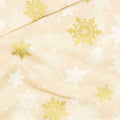 Winter's Grandeur 8 - Holiday Snowflakes Gold Ivory Metallic Yardage