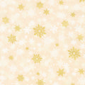 Winter's Grandeur 8 - Holiday Snowflakes Gold Ivory Metallic Yardage