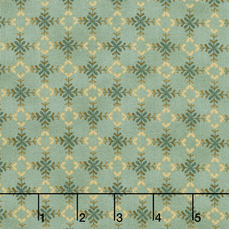 Wit & Wisdom - Diamond Blossoms Aqua Yardage