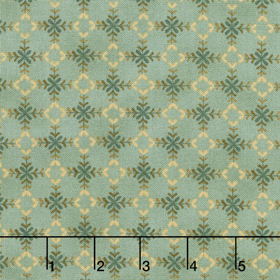 Wit & Wisdom - Diamond Blossoms Aqua Yardage