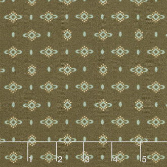 Wit & Wisdom - Dotted Diamonds Brown Yardage