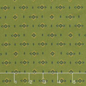 Wit & Wisdom - Dotted Diamonds Green Yardage