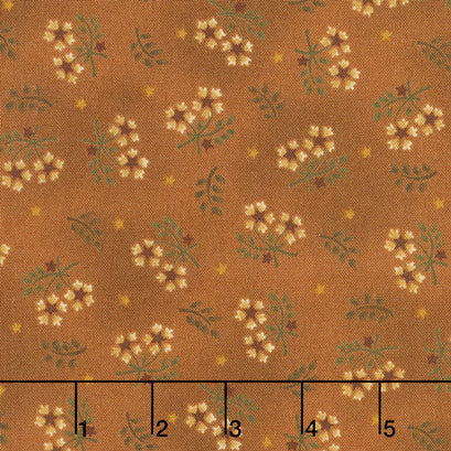 Wit & Wisdom - Floral Sprays Orange Yardage