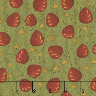 Wit & Wisdom - Meandering Leaves Green Yardage