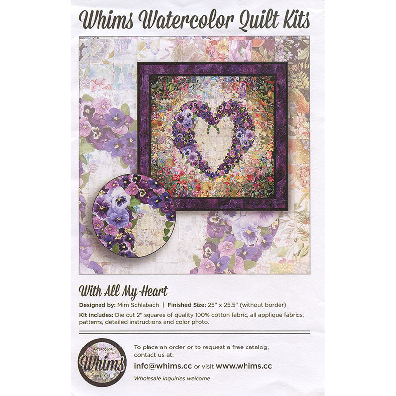 With All My Heart Watercolor Quilt Kit