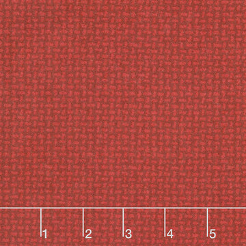 Woolies Flannel - Basket Weave Dark Red Yardage