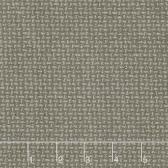 Woolies Flannel - Basket Weave Gray Cobblestone Yardage