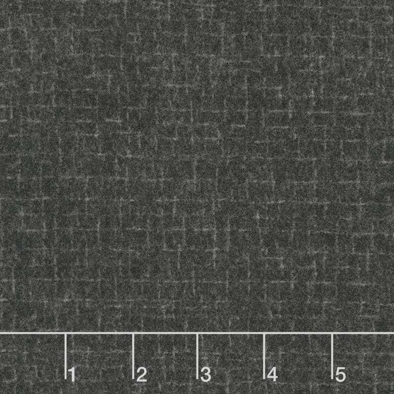 Woolies Flannel - Crosshatch Charcoal Yardage Primary Image