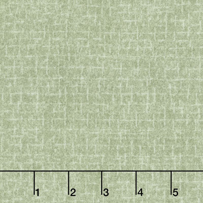 Woolies Flannel - Crosshatch Light Green Yardage