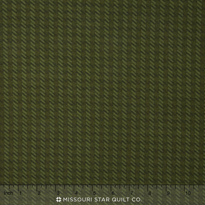 Woolies Flannel - Evergreen Hashmark Plaid Yardage