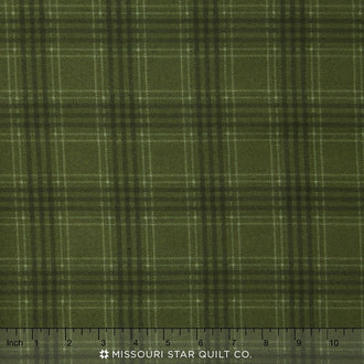 Woolies Flannel - Green Check Yardage