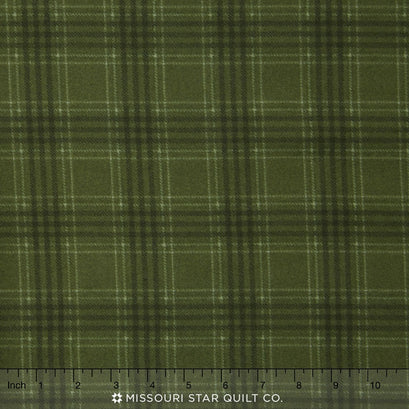 Woolies Flannel - Green Check Yardage