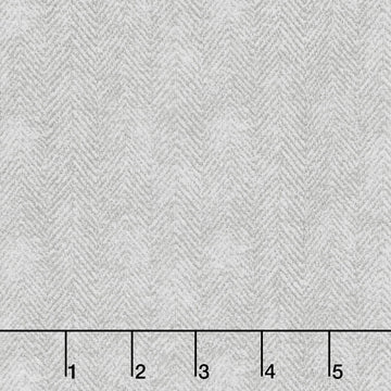 Woolies Flannel - Herringbone Light Grey Yardage