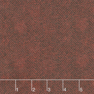 Woolies Flannel - Herringbone Red Yardage