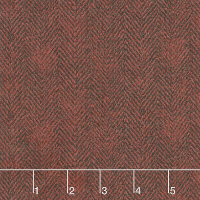 Woolies Flannel - Herringbone Red Yardage