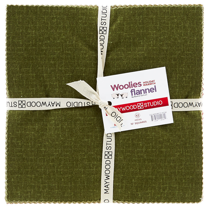 Woolies Flannel Holiday Warmth 10" Squares
