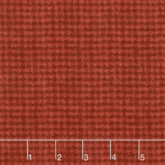 Woolies Flannel - Houndstooth Bright Red Yardage