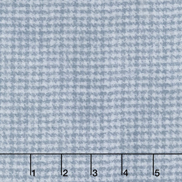 Woolies Flannel - Houndstooth Light Blue Yardage