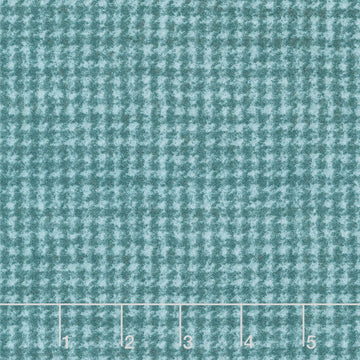 Woolies Flannel - Houndstooth Teal Yardage