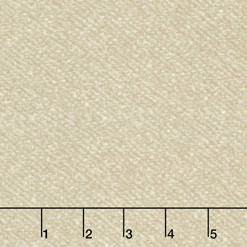 Woolies Flannel - Nubby Tweed Tan Yardage