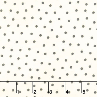 Woolies Flannel - Off White with Black Dots Flannel Yardage