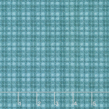 Woolies Flannel - Plaid Teal Yardage