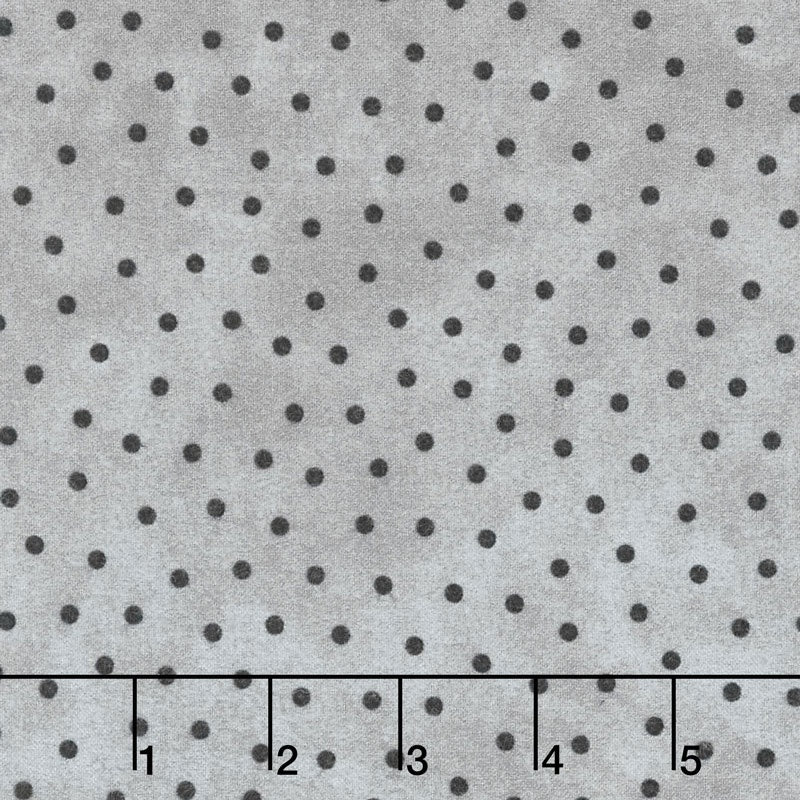 Woolies Flannel - Polka Dots Grey Yardage