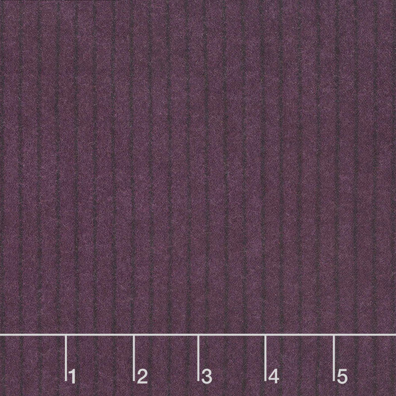 Woolies Flannel - Stripe Deep Purple Yardage