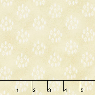 Woolies Heritage Flannel - Circle Dots Cream Yardage
