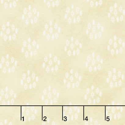 Woolies Heritage Flannel - Circle Dots Cream Yardage