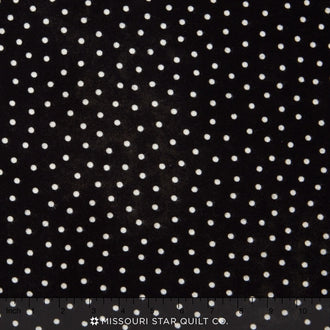 Woolies II Flannel - Polka Dots Black Yardage
