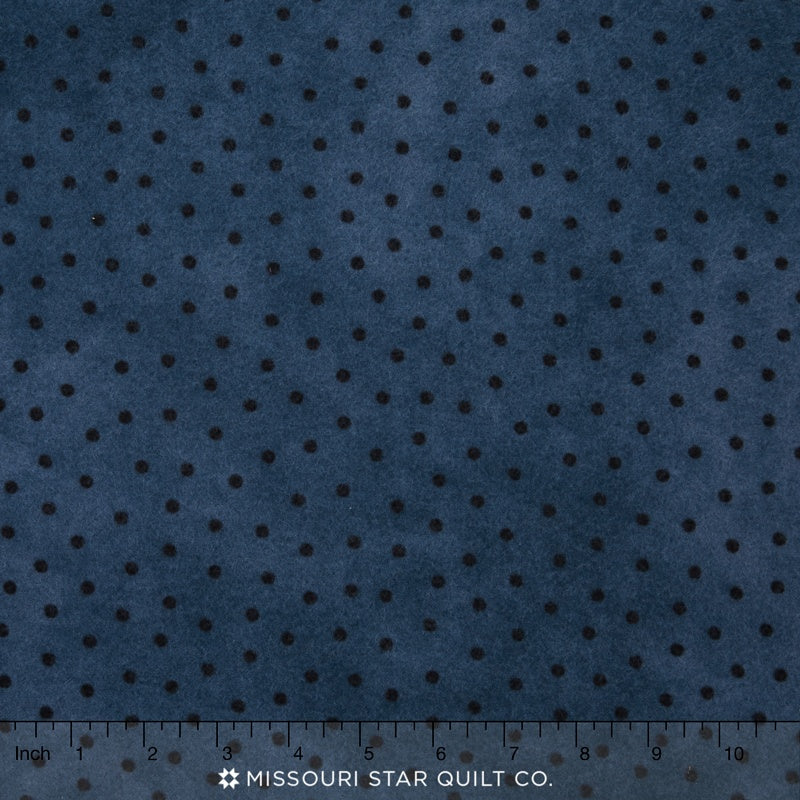 Woolies II Flannel - Polka Dots Blue Yardage