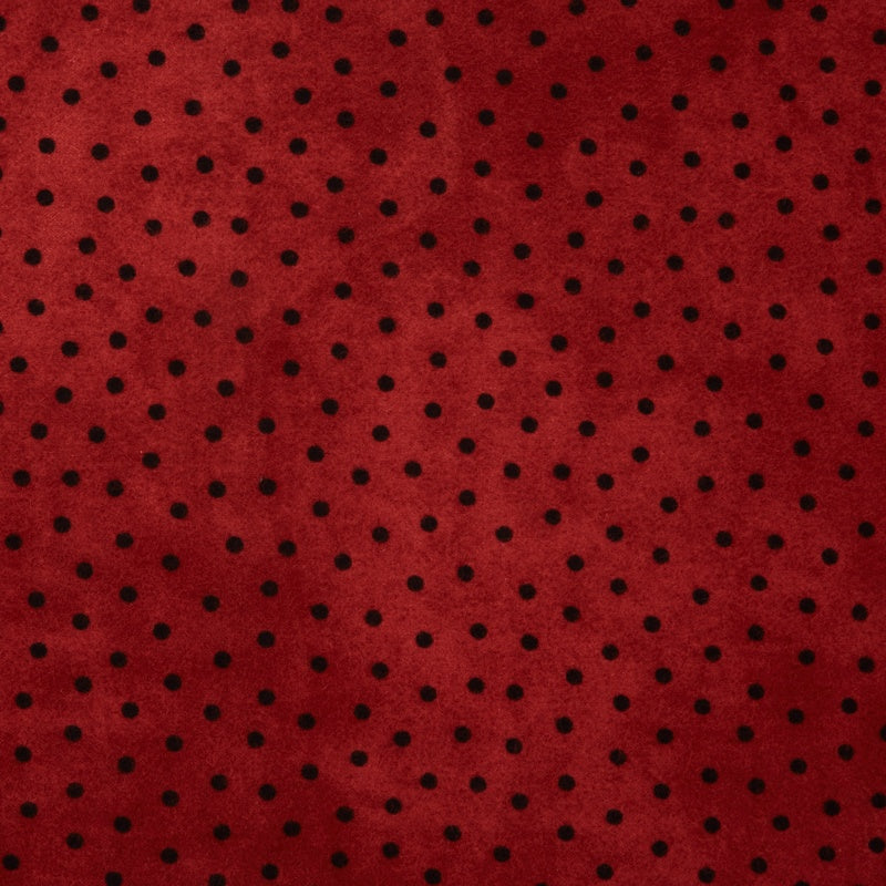 Woolies II Flannel - Polka Dots Deep Red Yardage