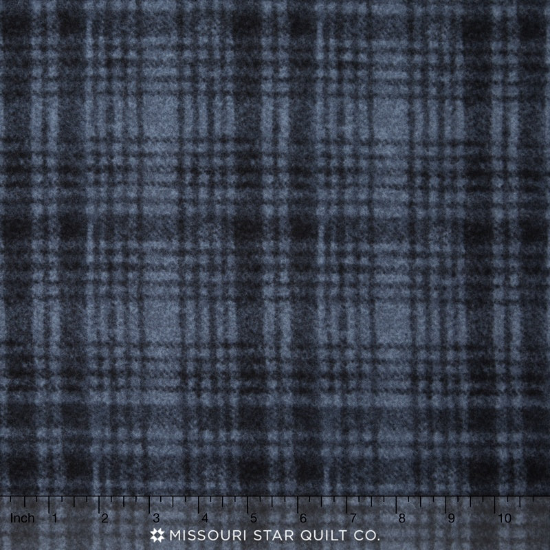 Woolies II Flannel - Windowpane Dark Navy Yardage