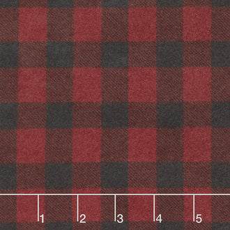 Yuletide Gatherings Flannels - Large Buffalo Plaid Berry Yardage