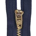 Zipper 6" - Brass Navy