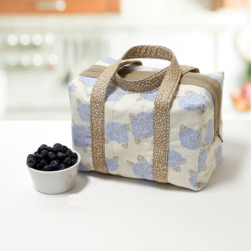 June Tailor JT-1660 Lunchbox KIT Zippity-do-Done, Per Cucire, Bianco, Dimensioni 25x15x18 Cm, Con Stabilizzatore E Cerniera Pre-cucita
