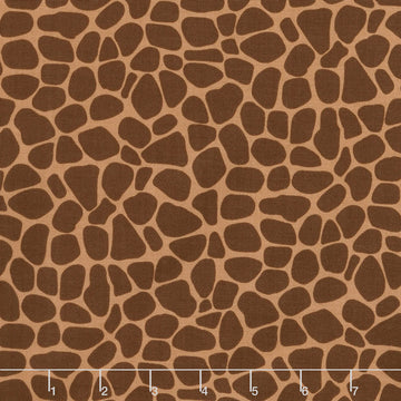 Zoe the Giraffe - Giraffe Skin Print Brown Yardage